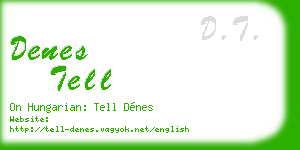 denes tell business card