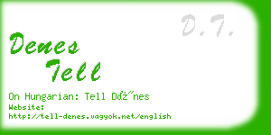 denes tell business card